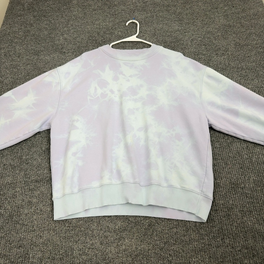 Acne Studios Sweatshirt Women XL Lavender Cotton Bleach Tie Dye Yana PSS17 Style